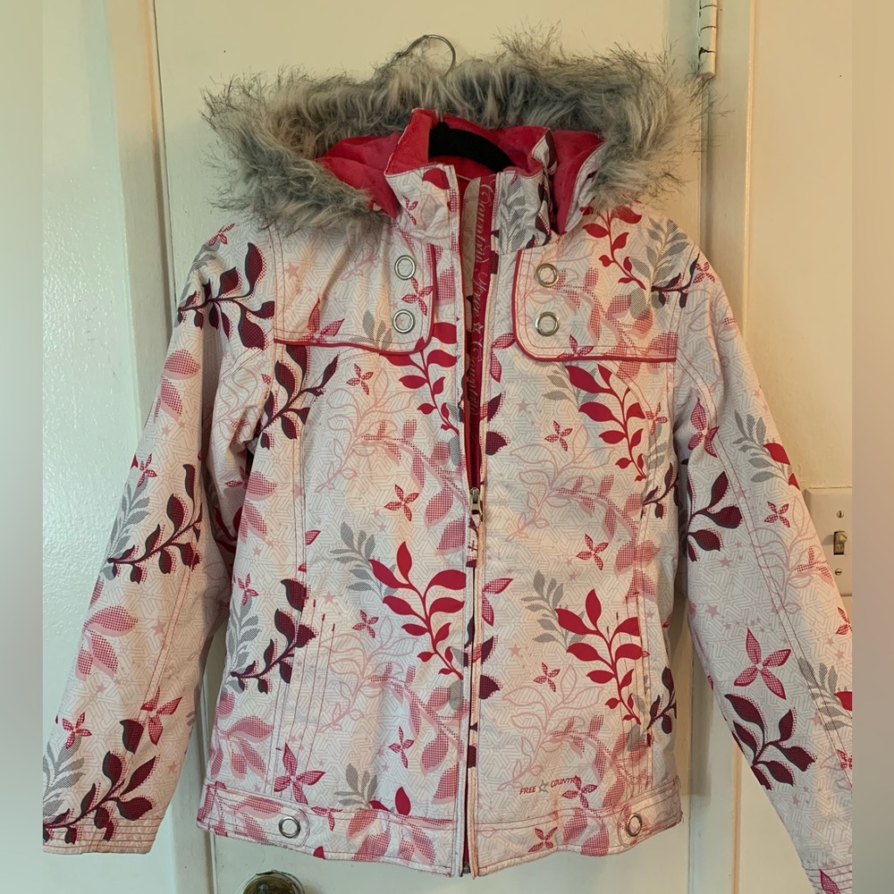 Free country winter coat girl size large (14)